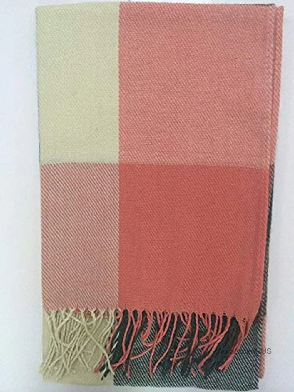 Women's Large Plaid Shawl Wrap Winter Warm Soft Polyester Scarf Blanket